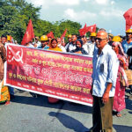 মঙ্গলপুরে nh-19-এ অবরোধ cpi(m)-এর
