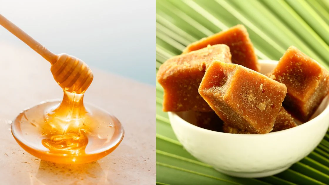 Find out here which sweetener is better for a weight loss diet, honey or jaggery
