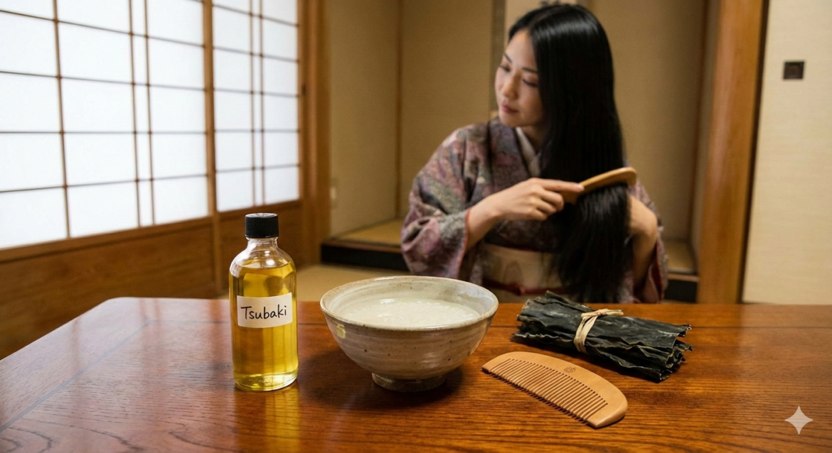 To get silky hair like the Japanese, try these traditional methods.
