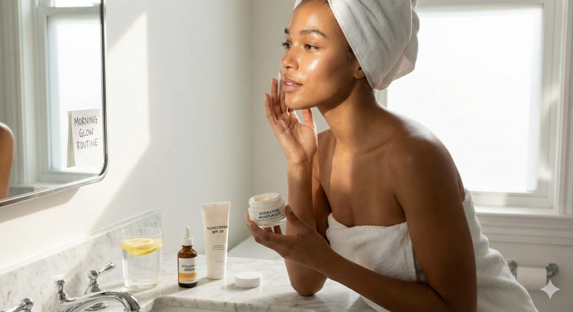 Do this in the morning, and your skin will stay soft and smooth all day, and your face will glow.