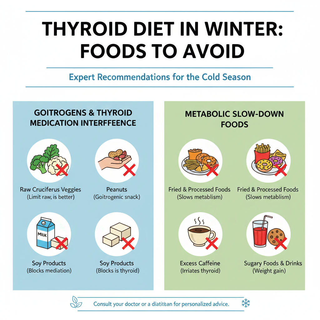 Find out from an expert which foods thyroid patients should avoid during the winter season.